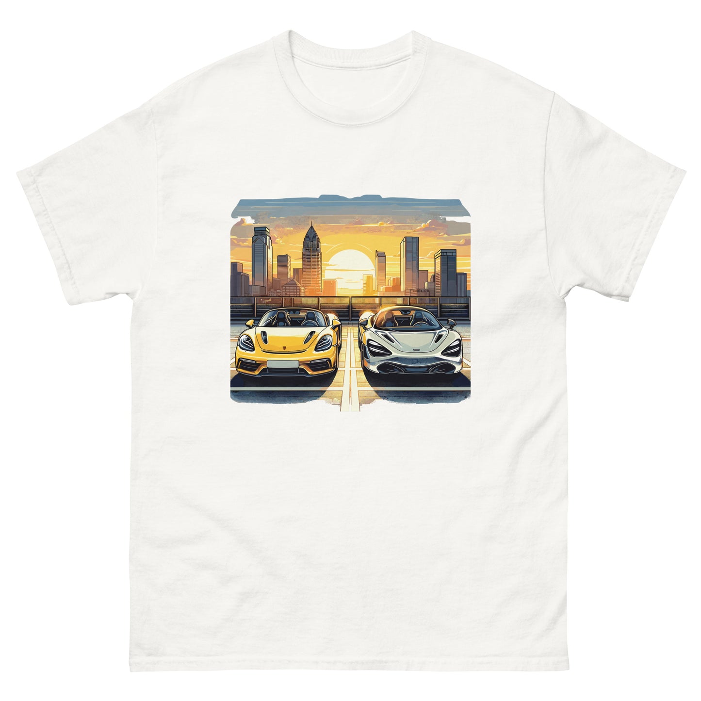 718 Spyder and 720s Sunset Unisex classic tee