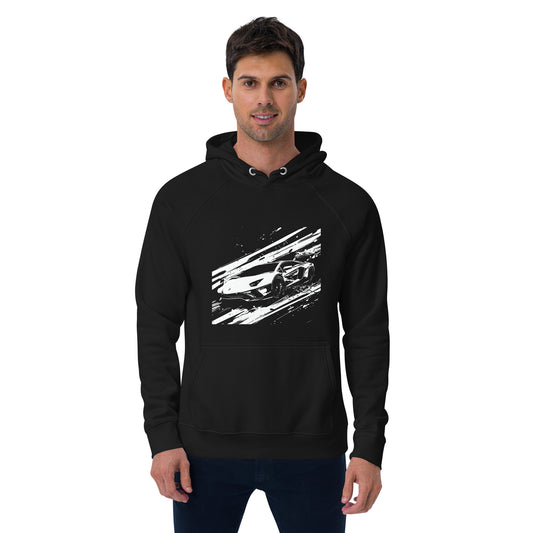 B&W Lambo Splash Unisex eco raglan hoodie